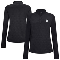 NHL Toronto Maple Leafs Levelwear Women's Spike Raglan Quarter-Zip Top