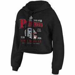 WEAR by Erin Andrews Women's Super Bowl LX Cropped Hoodie - New England Patriots Hoodies