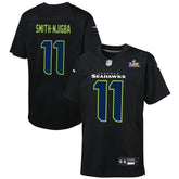 Jaxon Smith-Njigba Youth Super Bowl LX Patch Carbon Fashion Game Jersey - Seattle Seahawks Jerseys