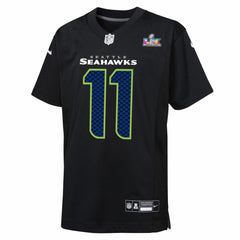 Jaxon Smith-Njigba Youth Super Bowl LX Patch Carbon Fashion Game Jersey - Seattle Seahawks Jerseys