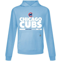 Light Blue Chicago Cubs Levelwear Relay Center Stage Long Sleeve Hooded T-Shirt