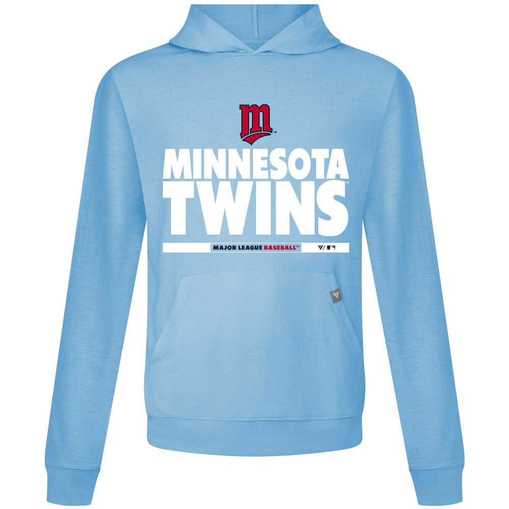 Light Blue Minnesota Twins Levelwear Relay Center Stage Long Sleeve Hooded T-Shirt