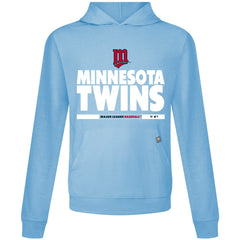 Light Blue Minnesota Twins Levelwear Relay Center Stage Long Sleeve Hooded T-Shirt