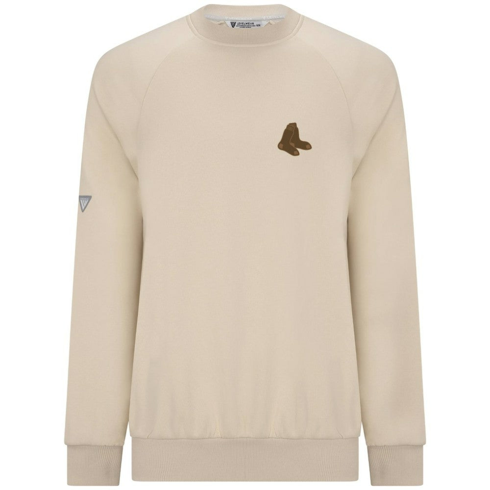 Khaki Boston Red Sox Levelwear Connect Logo Sweatshirt