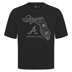 Black Atlanta Braves Levelwear Sunrise Luxe Signature Knit T-Shirt