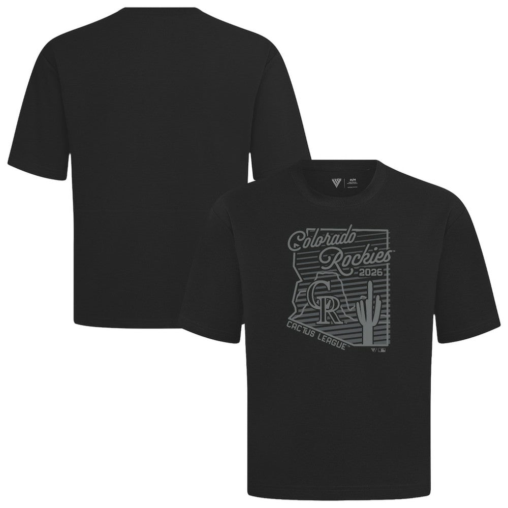 Black Colorado Rockies Levelwear Sunrise Luxe Signature Knit T-Shirt