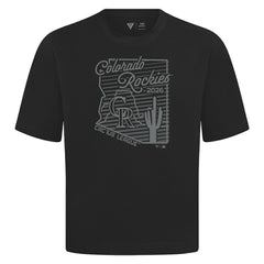 Black Colorado Rockies Levelwear Sunrise Luxe Signature Knit T-Shirt