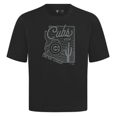Black Chicago Cubs Levelwear Sunrise Luxe Signature Knit T-Shirt