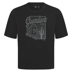 Black Cleveland Guardians Levelwear Sunrise Luxe Signature Knit T-Shirt