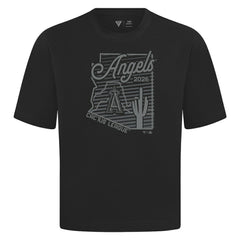 Black Los Angeles Angels Levelwear Sunrise Luxe Signature Knit T-Shirt