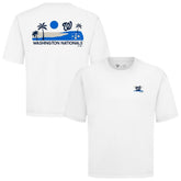 White Washington Nationals Levelwear Panoramic Luxe Signature Knit T-Shirt