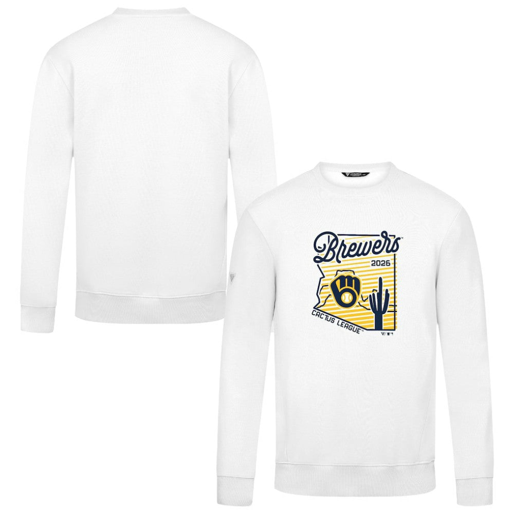 White Milwaukee Brewers Levelwear Zane Sunrise Sweatshirt