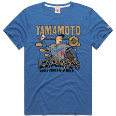 Royal Yoshinobu Yamamoto Los Angeles Dodgers Homage Unisex 2026 Gold Collection World Series MVP Tri-Blend T-Shirt