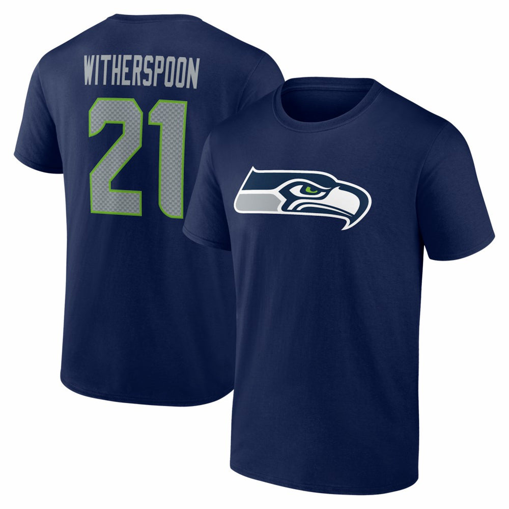 Devon Witherspoon Icon Name & Number T-Shirt - Seattle Seahawks T-shirts