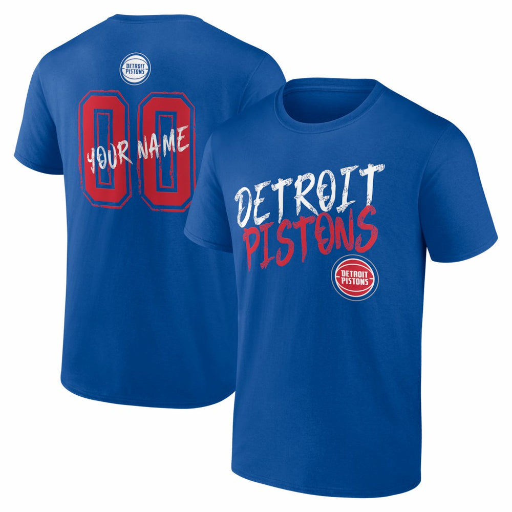 Detroit Pistons Big & Tall Hustle Personalized Name & Number T-Shirt sale