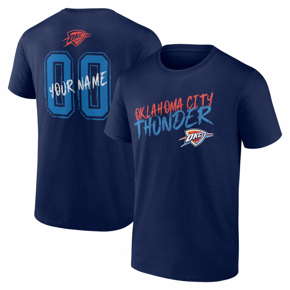 Oklahoma City Thunder Big & Tall Hustle Personalized Name & Number T-Shirt