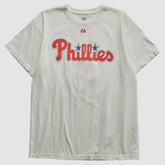 White Philadelphia Phillies Majestic 2010s T-shirt
