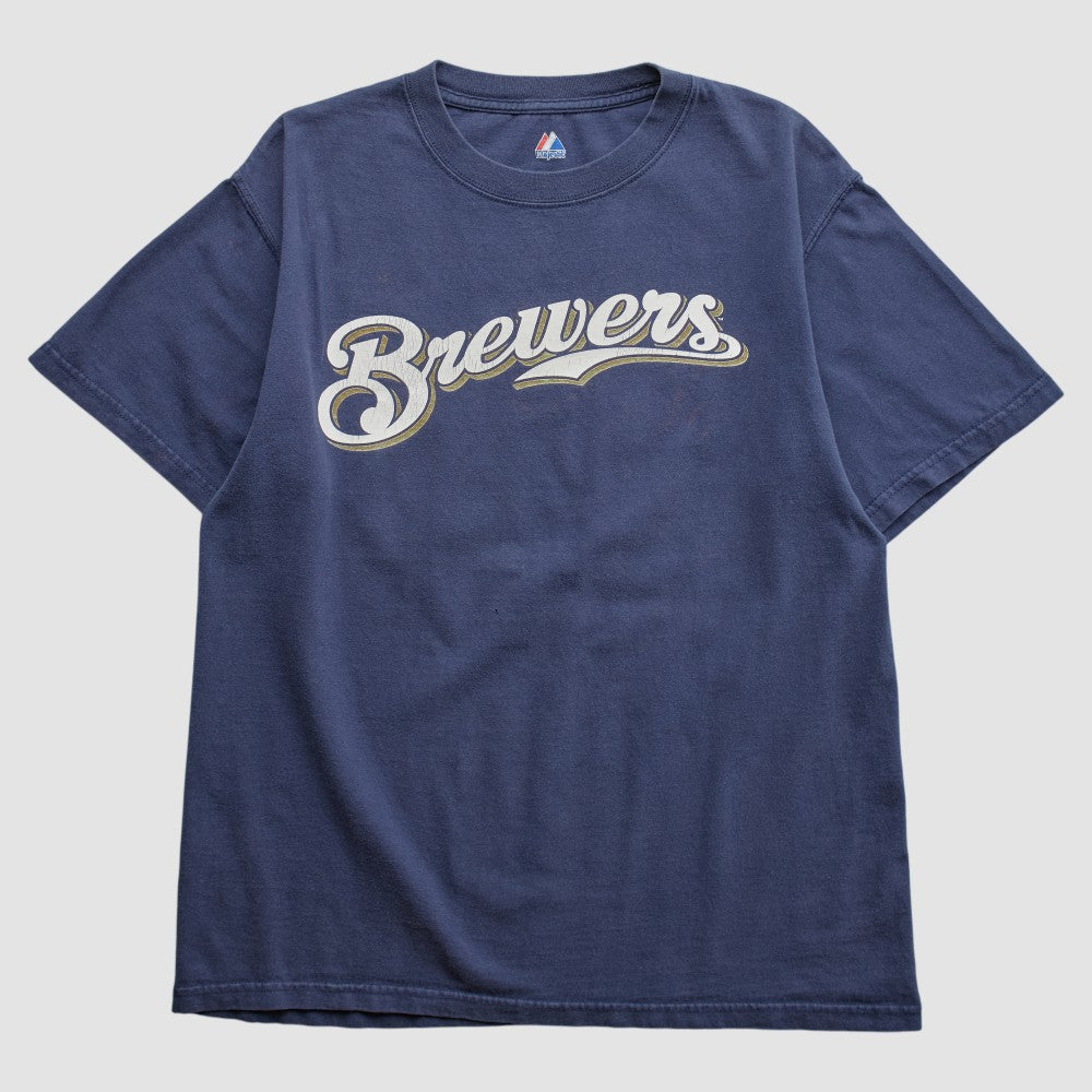 Navy Milwaukee Brewers Majestic 2000s T-shirt