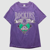 Purple Colorado Rockies Logo 7 1994 T-shirt