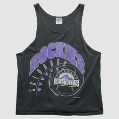 Black Colorado Rockies Hanes 90s Tank