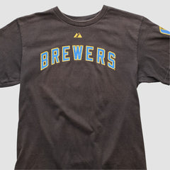 Black Milwaukee Brewers Majestic 2000s T-shirt