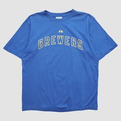 Blue Milwaukee Brewers Majestic 2000s T-shirt