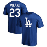 Royal Kyle Tucker Los Angeles Dodgers Profile Big & Tall Player Name & Number T-Shirt