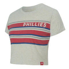 Cream Philadelphia Phillies Concepts Sport Women's Birch Cropped T-Shirt