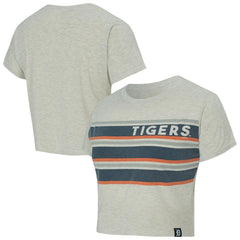Cream Detroit Tigers Concepts Sport Women's Birch Cropped T-Shirt