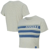 Cream Los Angeles Dodgers Concepts Sport Women's Birch Cropped T-Shirt