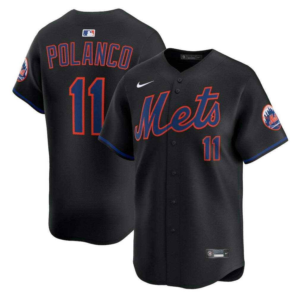 Black Jorge Polanco New York Mets Nike Alternate Limited Jersey