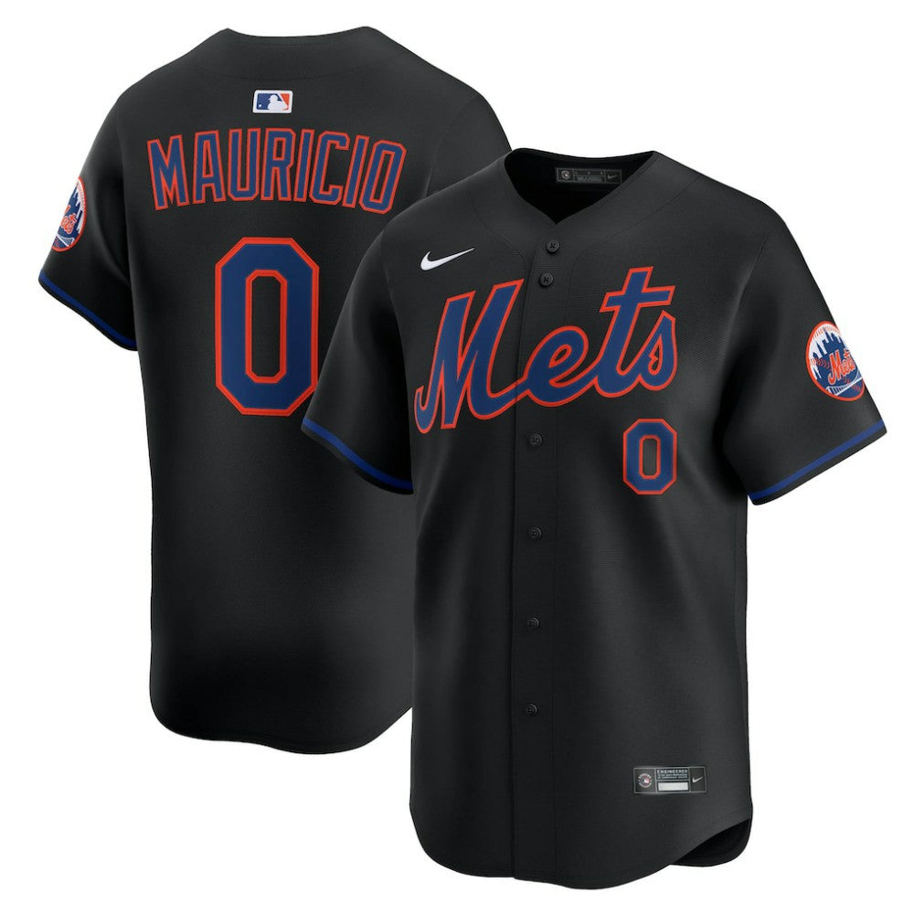 Black Ronny Mauricio New York Mets Nike Alternate Limited Jersey