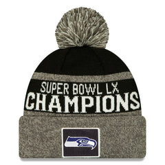 Super Bowl LX Champions Parade Cuffed Knit Hat with Pom - Seattle Seahawks Hats