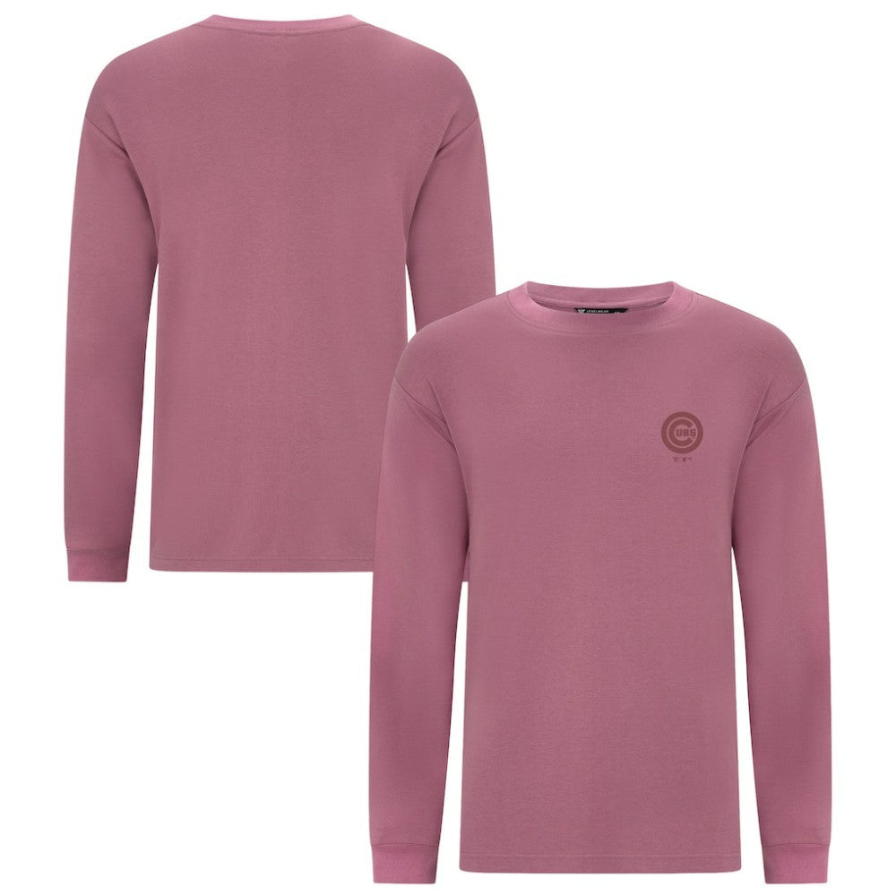 Pink Chicago Cubs Levelwear Bridal Rose Luxe Signature Long Sleeve T-Shirt