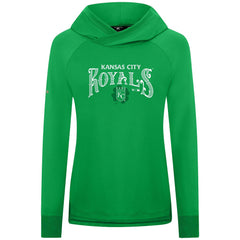 Green Kansas City Royals Levelwear Women's St. Patrick's Day Slender Raglan Hoodie