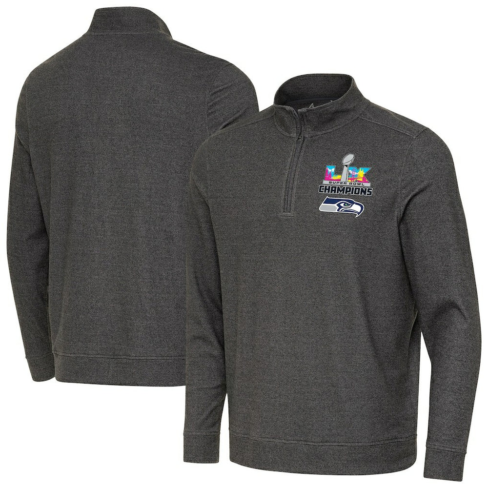 Antigua Super Bowl LX s Subtle Quarter-Zip Pullover - Seattle Seahawks Pullover
