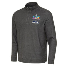 Antigua Super Bowl LX s Subtle Quarter-Zip Pullover - Seattle Seahawks Pullover