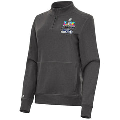 Antigua Women's Super Bowl LX s Crush Quarter-Zip Pullover - Seattle Seahawks Pullover