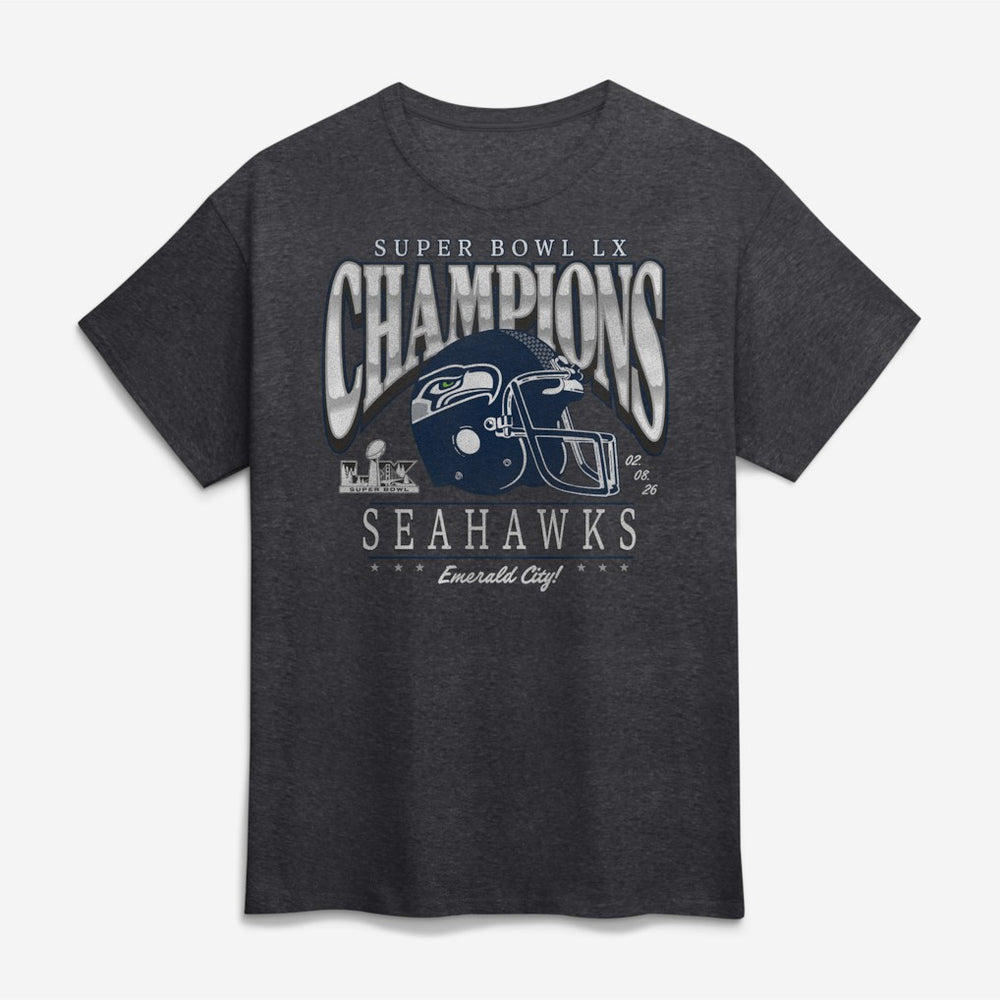 Super Bowl LX Champions Big & Tall Prestigious Run T-Shirt - Seattle Seahawks T-shirts