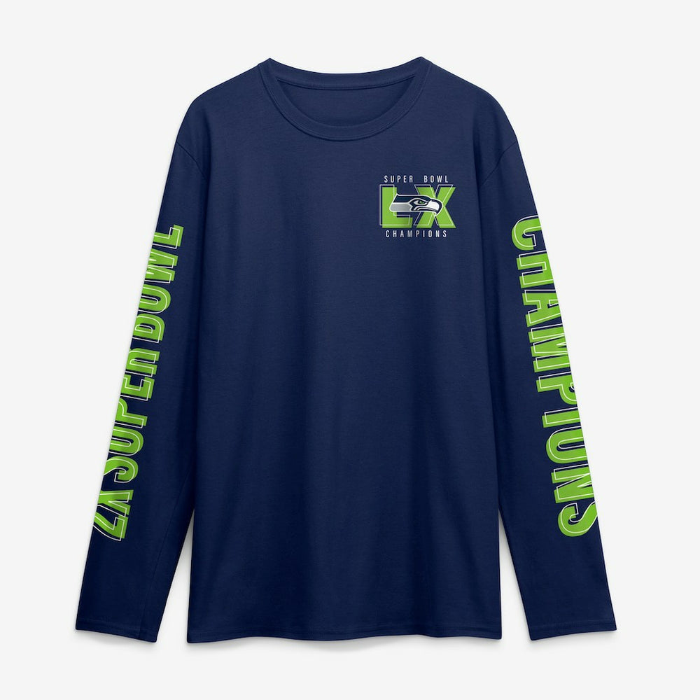 Two-Time Super Bowl Champions Big & Tall Own The Moments Long Sleeve T-Shirt - Seattle Seahawks T-shirts