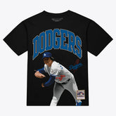 Black Fernando Valenzuela Los Angeles Dodgers Mitchell & Ness Photo Arch Player Graphic T-Shirt