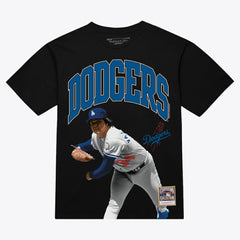 Black Fernando Valenzuela Los Angeles Dodgers Mitchell & Ness Photo Arch Player Graphic T-Shirt