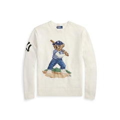 White Yankees Polo Ralph Lauren Bear Sweater