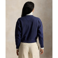 Navy Yankees Polo Ralph Lauren Women's Seasonal Knit Full-Snap Cardigan