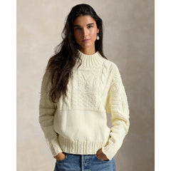 Cream Yankees Polo Ralph Lauren Women's Sweater