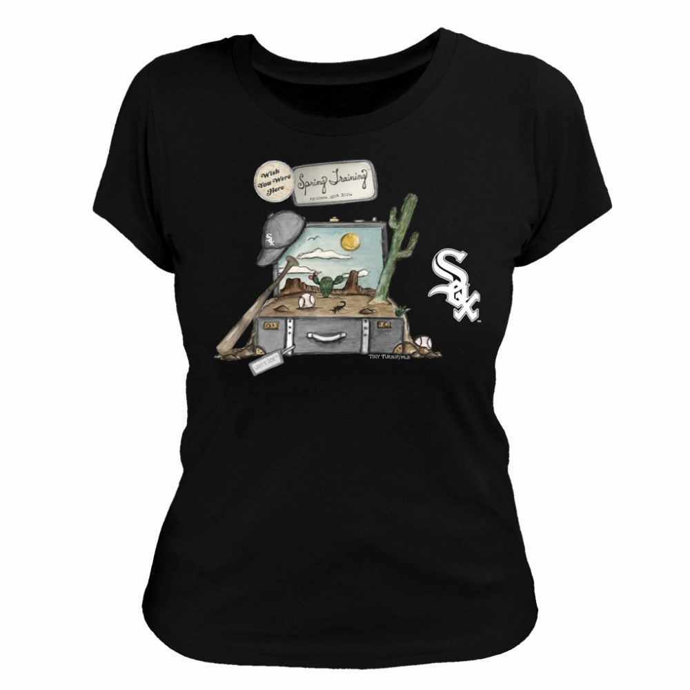Black Chicago White Sox Tiny Turnip Women's 2026 Spring Training T-Shirt