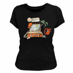 Black Baltimore Orioles Tiny Turnip Women's 2026 Spring Training T-Shirt