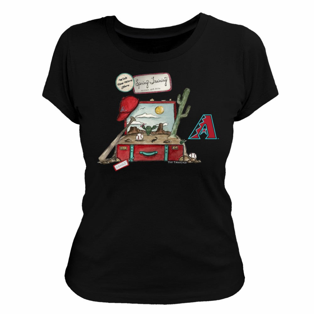 Black Arizona Diamondbacks Tiny Turnip Women's 2026 Spring Training T-Shirt