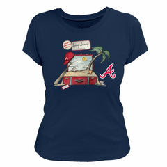Navy Atlanta Braves Tiny Turnip Women's 2026 Spring Training T-Shirt