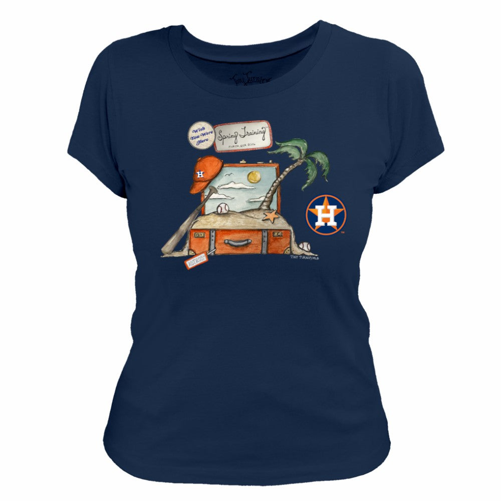 Navy Houston Astros Tiny Turnip Women's 2026 Spring Training T-Shirt